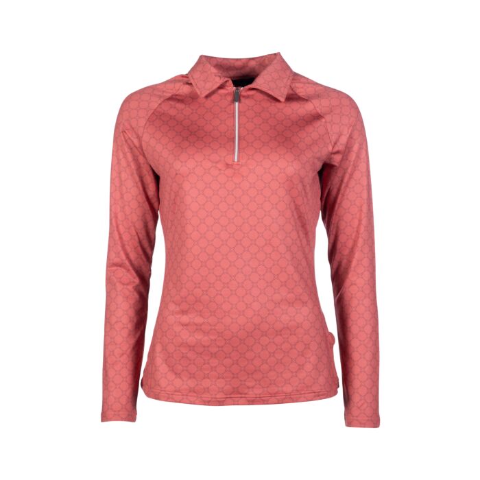 HKM Ladies Functional Shirt L/S - Rosewood Allover Print