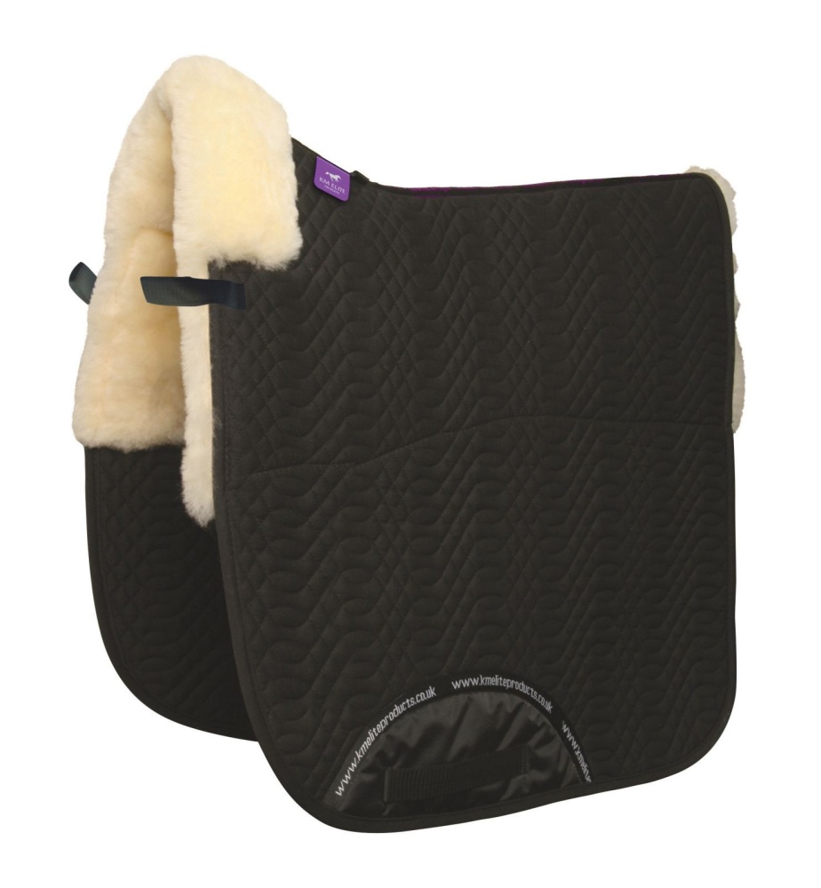 KM Elite Dressage Square - Half Lined Black