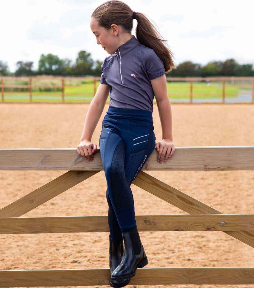 Premier Equine Girls Astrid Full Seat Gel Pull On Riding Tights