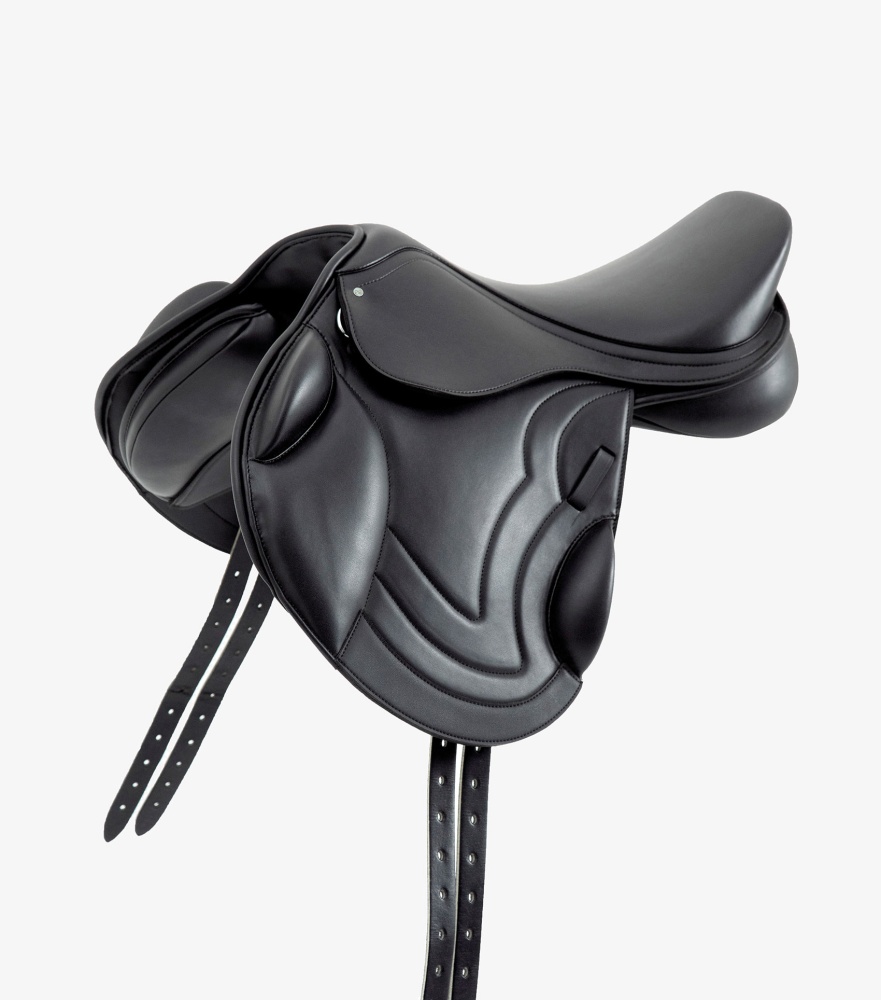 Premier Equine Bordeaux 17inch Black Synthetic Monoflap Cross Country Saddle