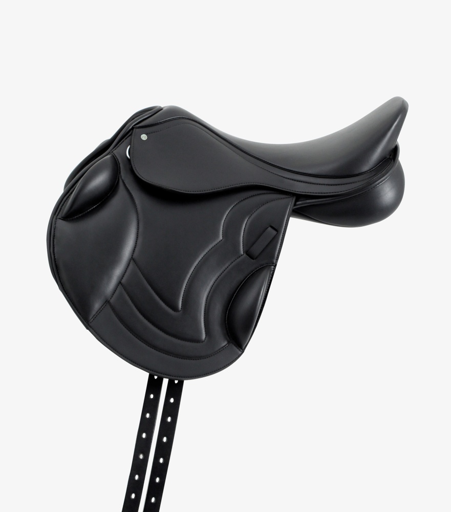 Premier Equine Bordeaux 17inch Black Synthetic Monoflap Cross Country Saddle