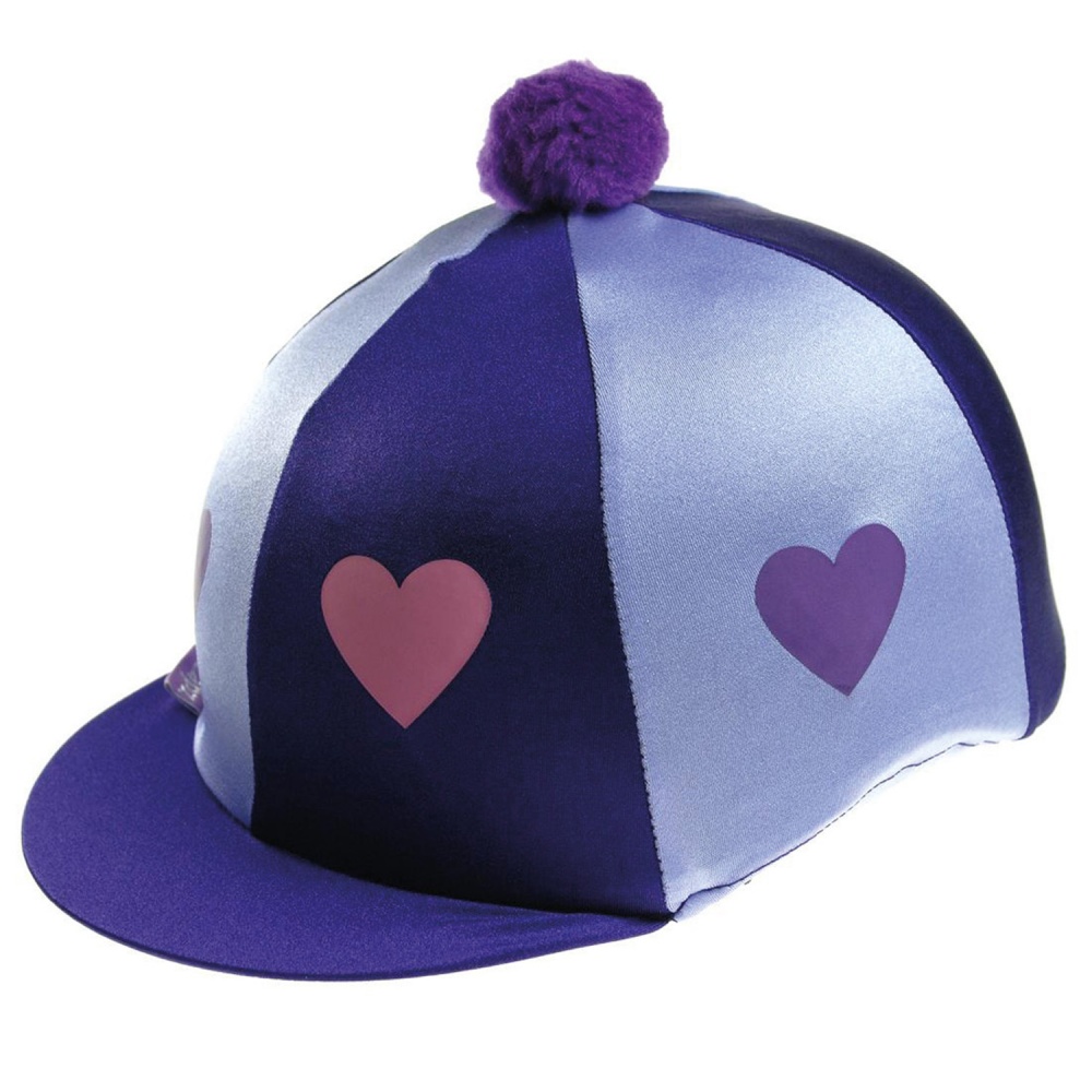 Capz Motif Cap cover Lycra hearts Pom Pom