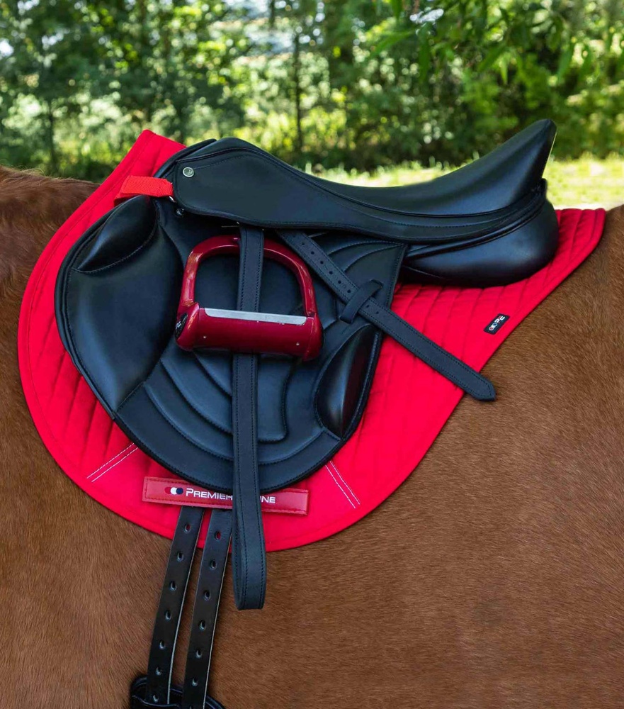 Premier Equine Bordeaux 17inch Black Synthetic Monoflap Cross Country Saddle