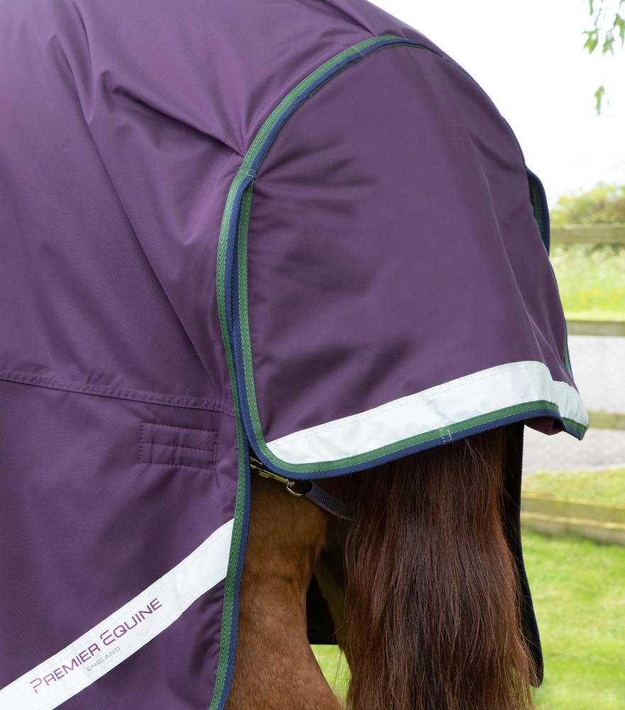 Premier Equine Buster Hardy 100g Half Neck Turnout Rug 7ft purple