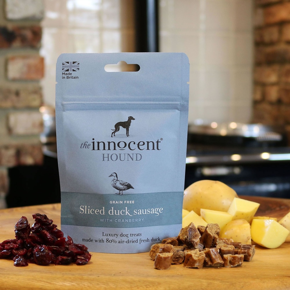 The Innocent Hound Sliced Duck Sausage With Cranberry Treats
