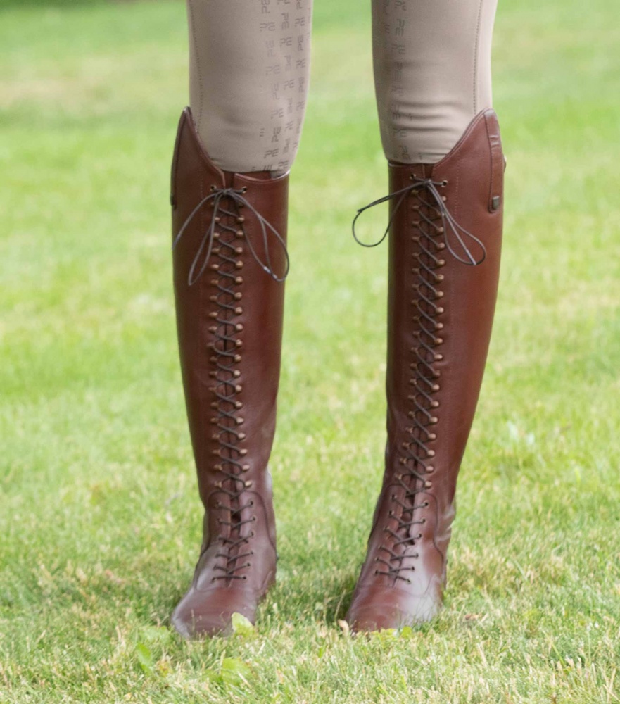 Premier Equine Ladies Maurizia Lace Front Tall Leather Riding Boot