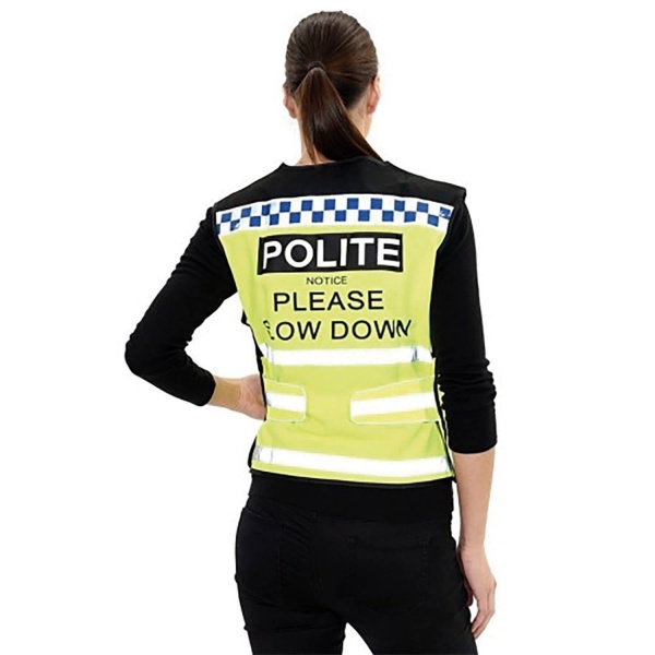 Equisafety  Polite Waistcoat Please Slow Down