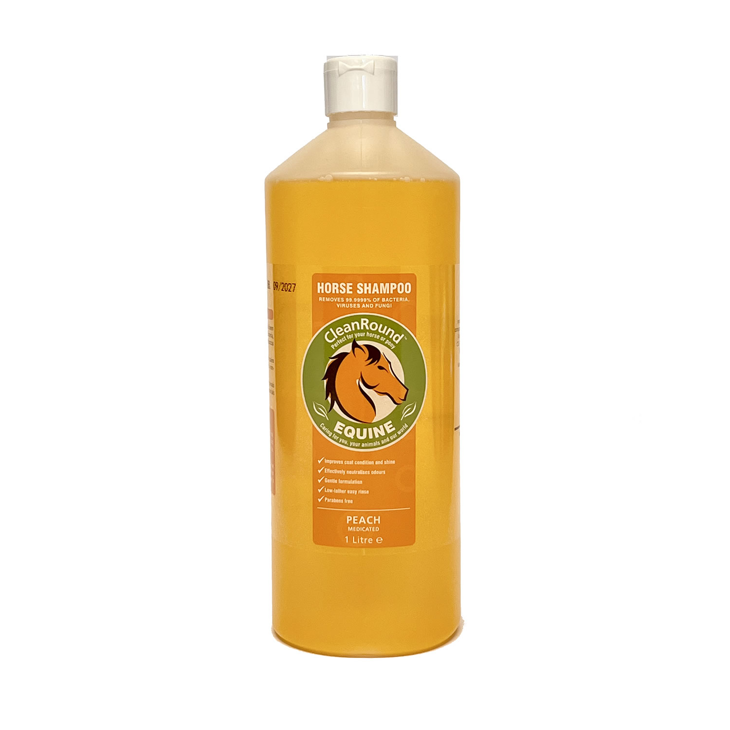 CleanRound Medicated Peach Horse Shampoo