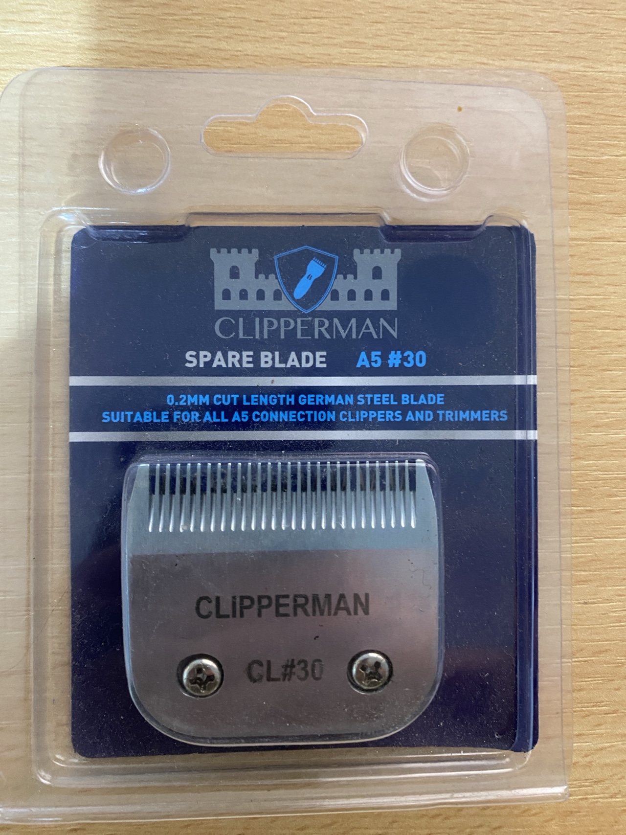 Clipperman A5 #30 Fine 0.2mm High Quality Steel Blades for Horse Clippers