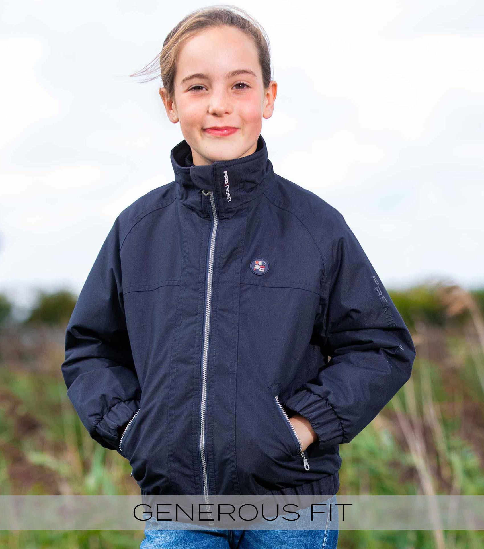 Premier Equine Junior Pro Rider Unisex Riding Jacket navy 11-12 years