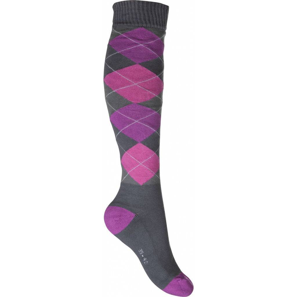 HKM  Unisex Riding socks checked -Warming up-