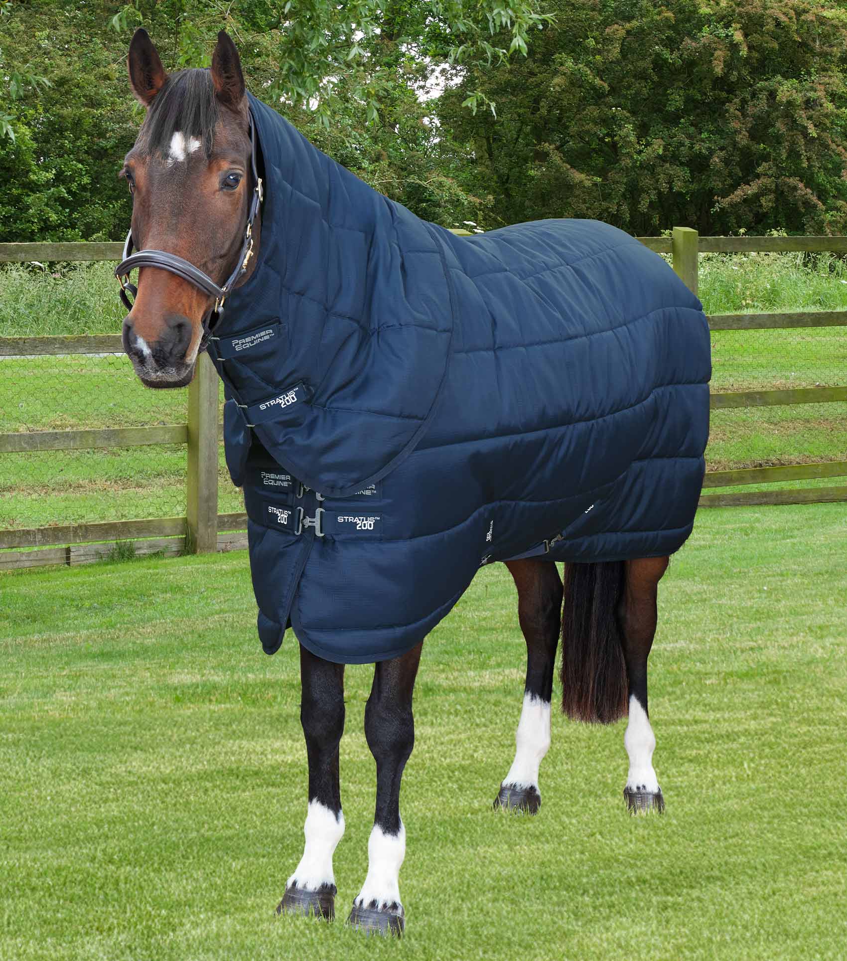 Premier Equine Stratus 200g Stable Rug with Detachable Neck Cover