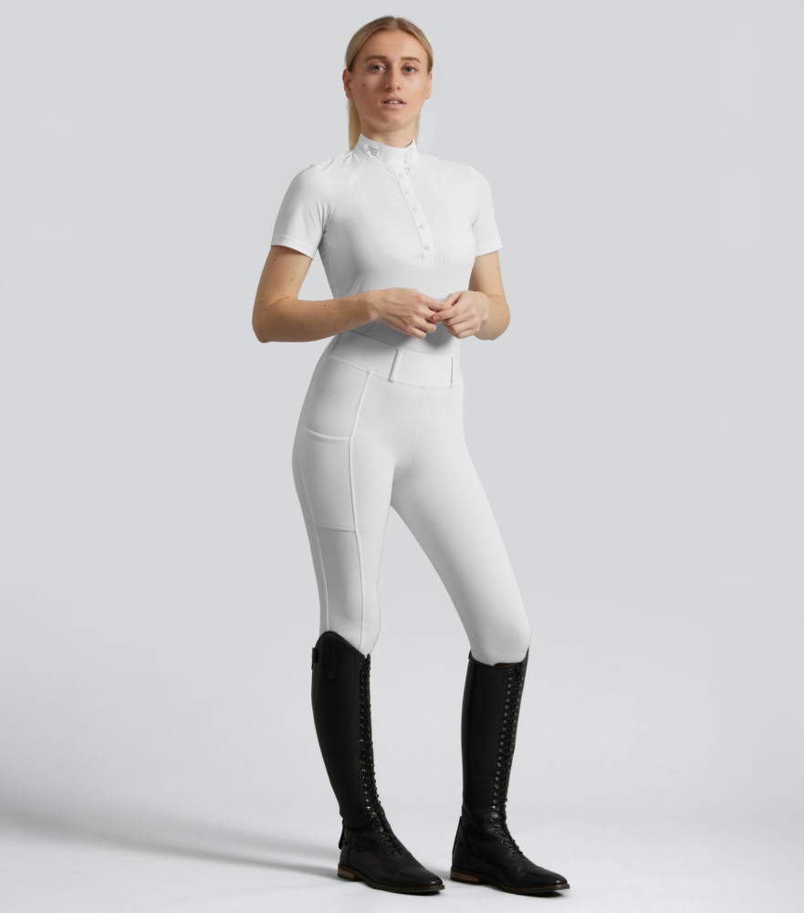 Premier Equine Luceo Womens White Full Seat Riding Tights