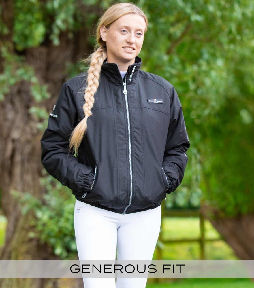 Premier Equine Pro Rider Unisex Waterproof Riding Jacket medium black