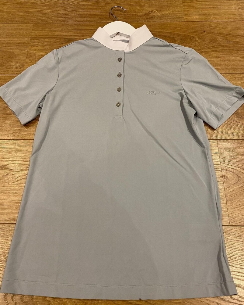 Anna Scarpati - Ladies Filibe Light Grey Short Sleeved Show Shirt UK8
