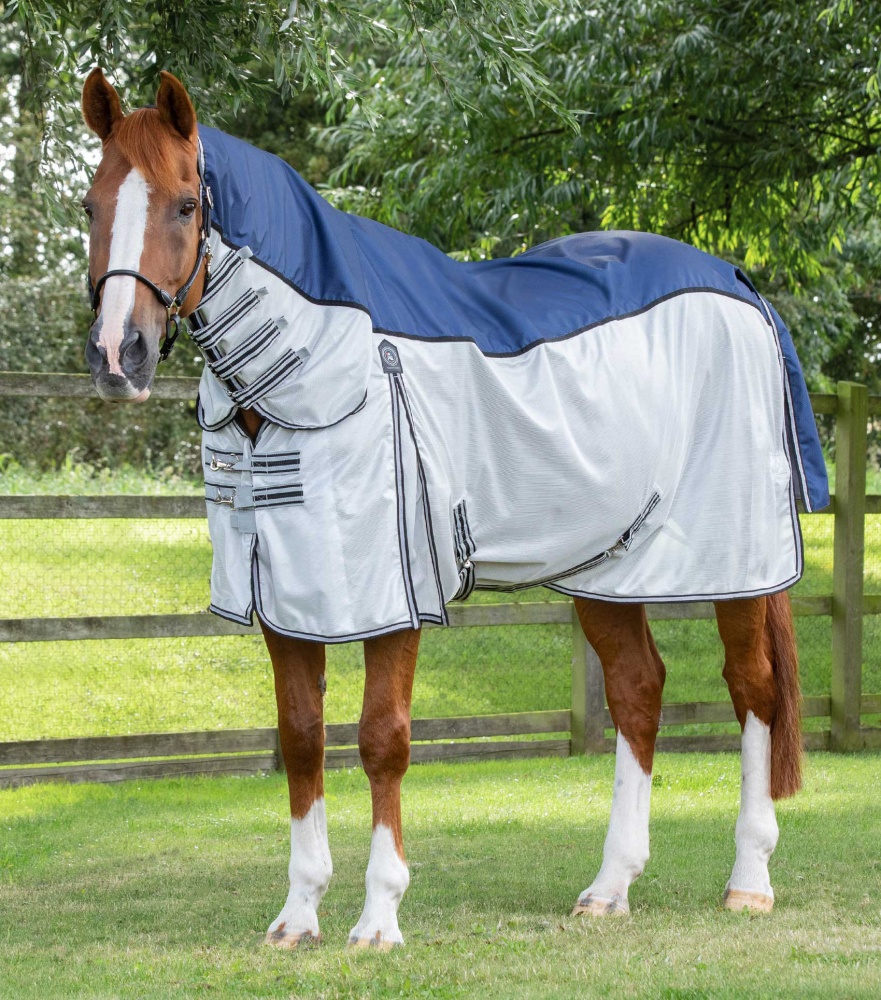 Premier Equine ShowerTex Fly Rug Navy 6ft