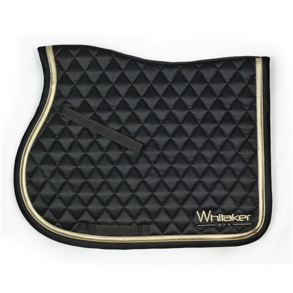 Whitaker Thornton Saddle Pad Black and Gold Full